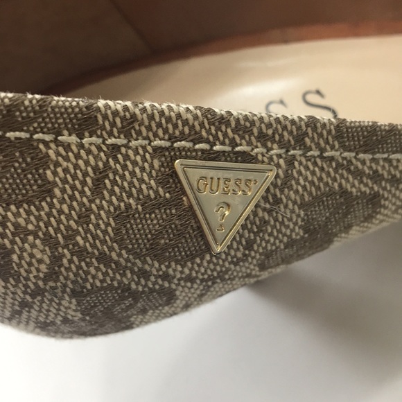 Guess Printed Beige Brown Heels Size 6 - Picture 9 of 10